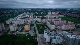 С высоты птичьего полета. В районе улиц Левитана, Энергетиков, Емельянова. Калининград