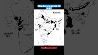 India Map: Flood zones of India#bpsc#ssc#cds#nda