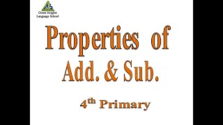 Properties of Addition and Subtraction