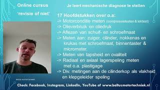 Online cursus mechanisch meten aan de verbrandingsmotor. Leer mechanische diagnose stellen.