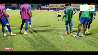 Echauffement des Panthères avant le match GABON vs GAMBIE