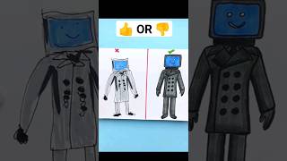 How to draw TV MAN from Skibidi Toilet do vs don't #skibiditoilet