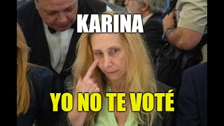 Karina, yo no te voté! Dejalo en Paz a tu hermano Javier