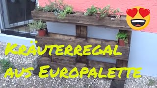 DIY Kräuterregal aus Europalette Vintage Style