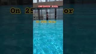 Newly opened infinity pool on 25th floor at Siddha Eden Lakeville. #shortsfeed #viralshorts #shorts