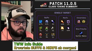 Erwartete BUFFS & NERFS für Patch 11.0.5 || TWW Info Guide - Deutsch