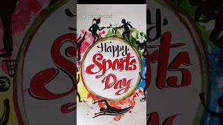 National Sports Day poster #nationalsportsdaydrawing #india #shorts #viral #schoolart