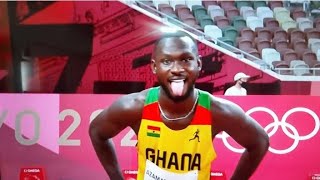 Wooow😳💥💥 Watch how Ghana's Benjamin Azamati finished 2nd in Men's 100M Heat 1 to qualify for Semis 💯