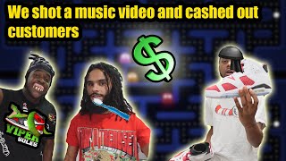 A Day In The Life Of A Sneaker Shop : CASHING OUT CUSTOMERS | SHOOTING A MUSIC VIDEO |