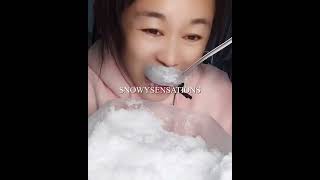 EATING SUPER SQUEAKY ICE BITES #iceeating #squeakyice