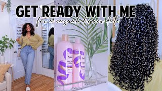 GET READY WITH ME FROM START TO FINISH | HAIR ROUTINE, MAKEUP LOOK & OOTD