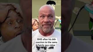 BHDs fake reactions to family guy videos #shorts