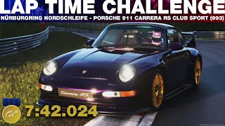 Gran Turismo 7 Lap Time Challenge - Nürburgring Nordschleife - Porsche 911 Carrera RS CS (993) '95