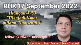 RHK 17 September 2022/Menjadi Umat pilihan-Nya sendiri/Ulangan 4:20