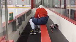 Ovi and son at Medstar Capitals Iceplex