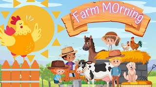 Farm Morning | Fun Animal Sounds Song for Kids | Educational Farm Rhyme Inspired by Cocomelon