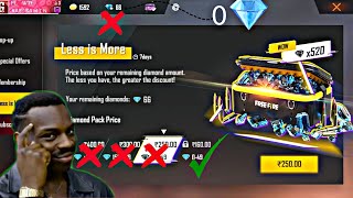 Free fire new top up Less is more event 🎯🇮🇳