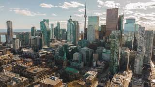 Aerial Video of Toronto Skyline | Drone Hyperlapse on a cloudy day | Mavic 3 Cine