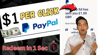 Make $1 Per Click 🔥- New Best PayPal Earning App (Make Money Online)