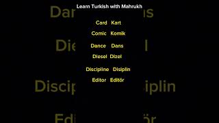 English words in Turkish language with slightly diff spellings #turkish #turkishlessons #foryou