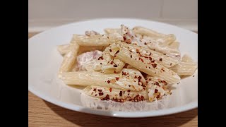 Makaron Penne Bacon i Mascarpone - Super pyszny szybki przepis :)