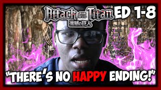 AOT HATER REACTS AND RANKS ATTACK ON TITAN ENDINGS (1-8)