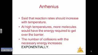 Arrhenius Equation and Activation Energy