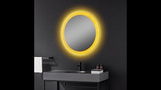 The beautiful emosssed LED mirror with hand sweep/hand wave control! By Innova Mirror model IN-B201