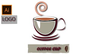 How To Create a Coffee Cup Logo in Illustrator 2021 | Cafe logo Design Tutorial | Modern Graphic