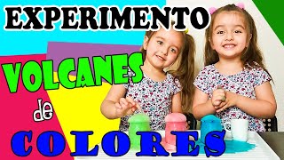 VOLCANES de COLORES 🌋💥 (Fácil) 👉EXPERIMENTO para NIÑOS👈 Con VINAGRE, BICARBONATO, COLORANTE y JABÓN