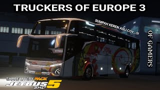 SHARE‼️[RIVEW] MOD JETBUS 5 TOE3 And SHARE FULL PACK LIVERY (KEREN ASLI COY) || OF GAMERS