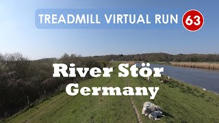 Treadmill Virtual Run 63: River Stör, Schleswig-Holstein, Germany