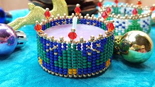 Bead gift/Bead Candle/New Year's Gift/Christmas Gift/Новогодние подарки из бисера@SonysreeCreations