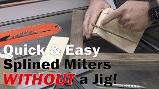 How To Cut Splined Miters Without A Jig / How To Make A Spline Joint