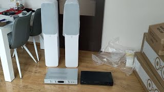 Audiolab 6000a, Nad C338, Denon DRA-800H, Q Acoustics 3050i - unboxing