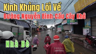 Triều Cường Lên Làm Ngập Kinh Khủng Lối Nguyễn Bình Về Phạm Hùng Quận 8