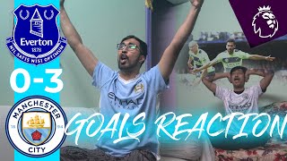 EVERTON v MAN CITY GOAL REACTION | GUNDOGAN BRACE | HAALAND GOAL REACTION | GUNDOGAN FREE KICK GOAL