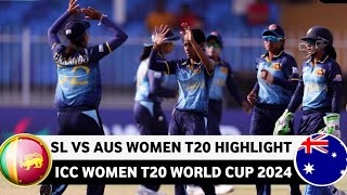 Australia vs Sri Lanka Women T20 World Cup 2024 Full Match Highlight Video | Aus Won 6 Wkts