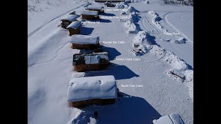 Drone view of Alaska Log Cabin on the Pond B&B , North Pole, Alaska