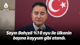 Bahçeli, bu ucube sistem sayesinde %10 oyu ile ülkenin başına kayyum gibi atandı.