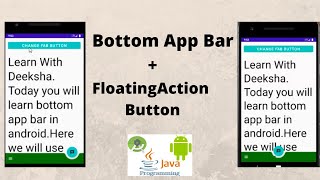 Bottom App Bar with  Floating Action Button in Android | Material Design  | Java | Android Tutorial