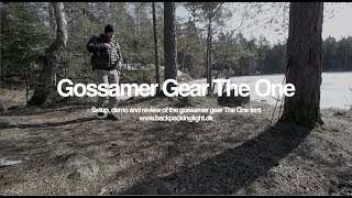 Gossamer gear The One - tent setup, demonstration and review