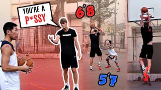 6'8 TRASH TALKS 5'7 Short Asian 1v1‼️🤬