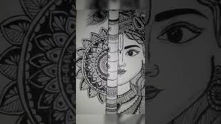 Krishna #drawing 😍 #mandalaart #shorts #art #trending #radhakrishna #viral #new