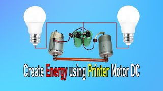 Create energy using Printer Motor DC converts to DC90V #013