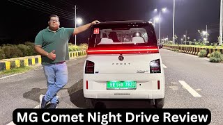 MG Comet Night Drive Review | Comet Night Drive Experience | Interior Ambience | Headlight Response