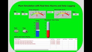 LabVIEW: Plant Simulation using DSC Module with Alarms View and Logging