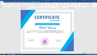 How to make a Professional Certificate in Microsoft Word