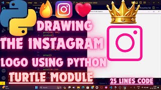 Drawing The Instagram Logo using Python Turtle | Step-by-step Tutorial #python #turtle #design