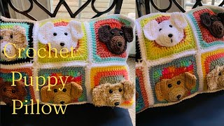 How To Crochet A Puppy/Dog Pillow Cover